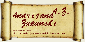 Andrijana Župunski vizit kartica